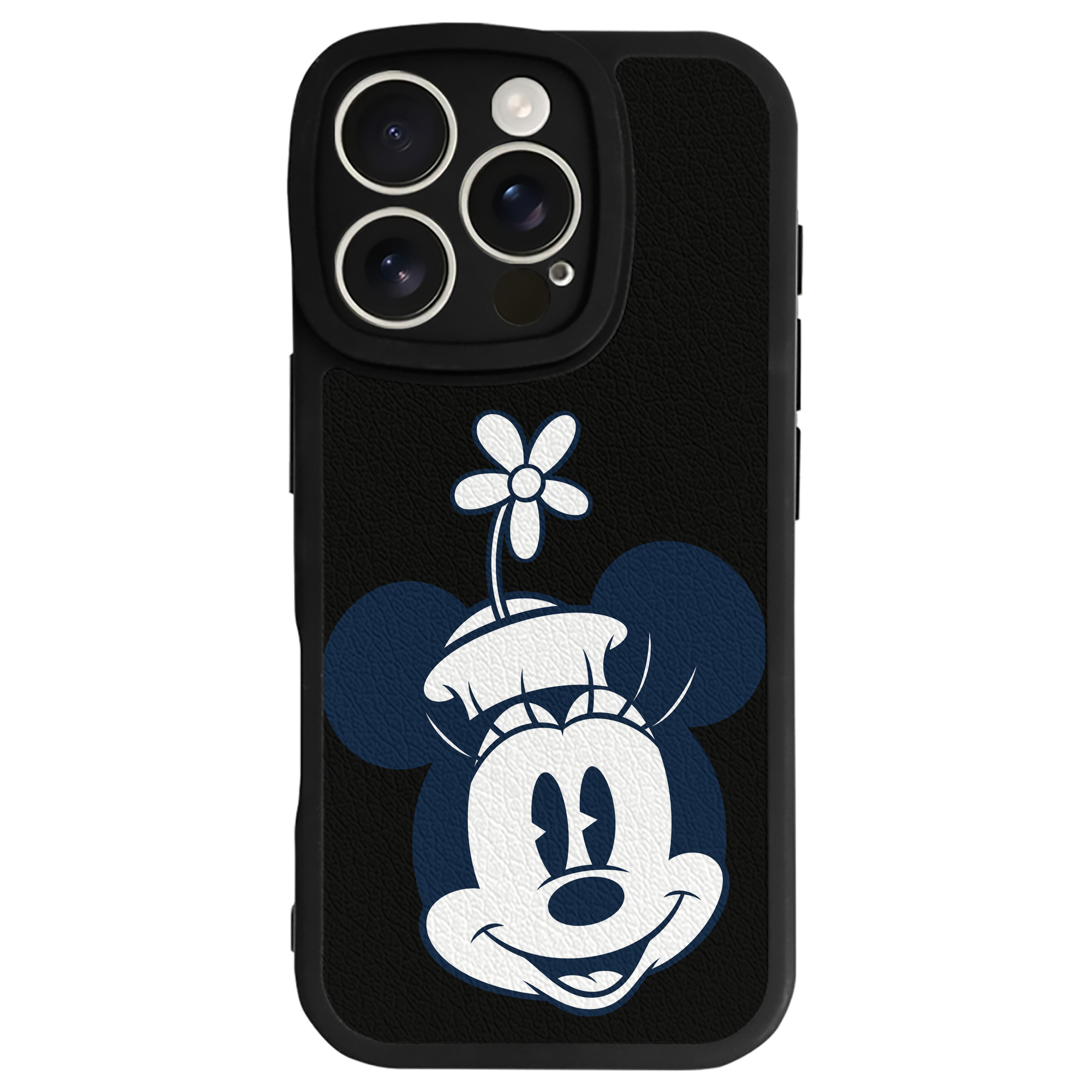（画像用） ミッキーマウス Mickey Mouse 【iPhone 16シリーズ対応】シリコンスマホケース（レザー調） 材質：シリコン